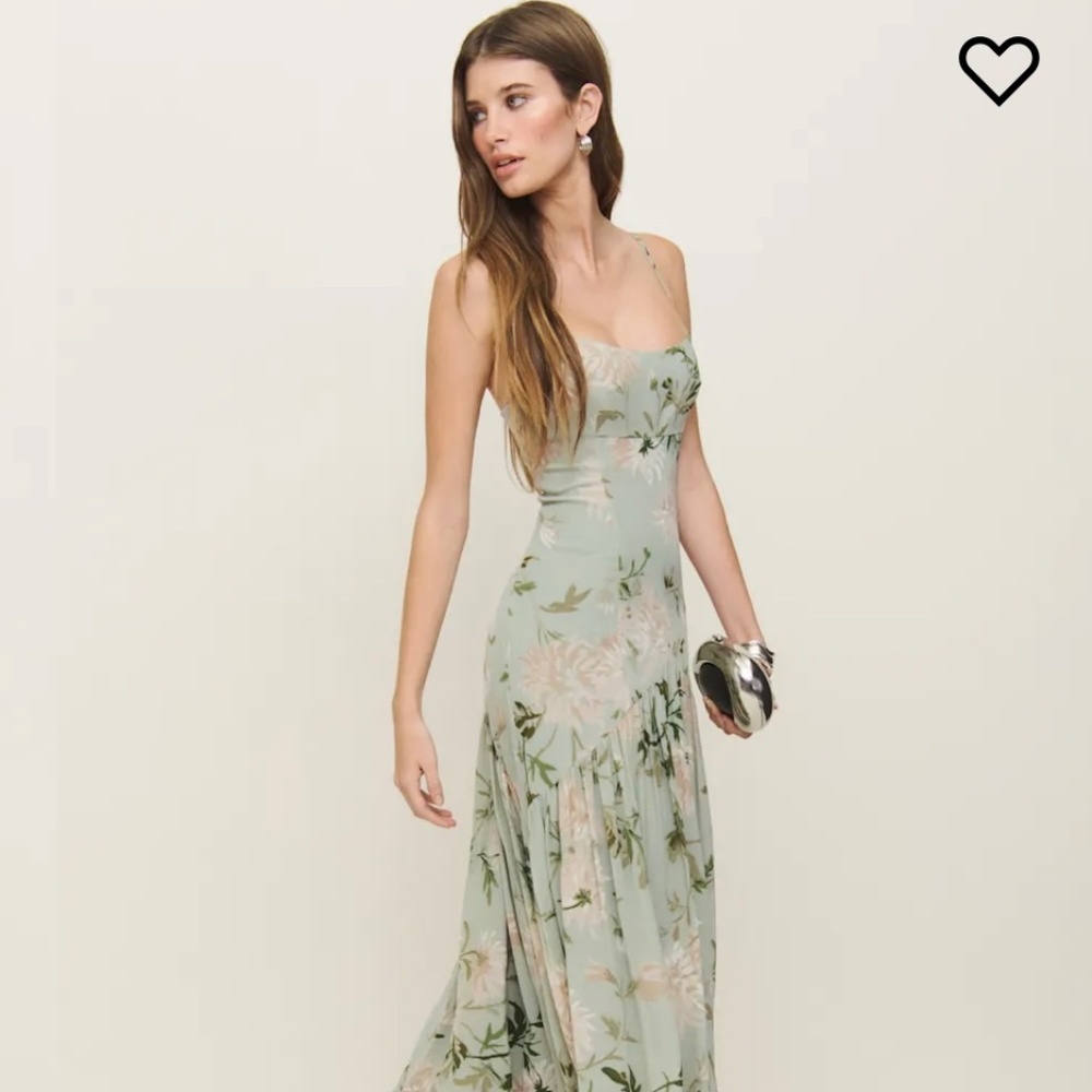 Reformation Catana Dress Green - Size 0